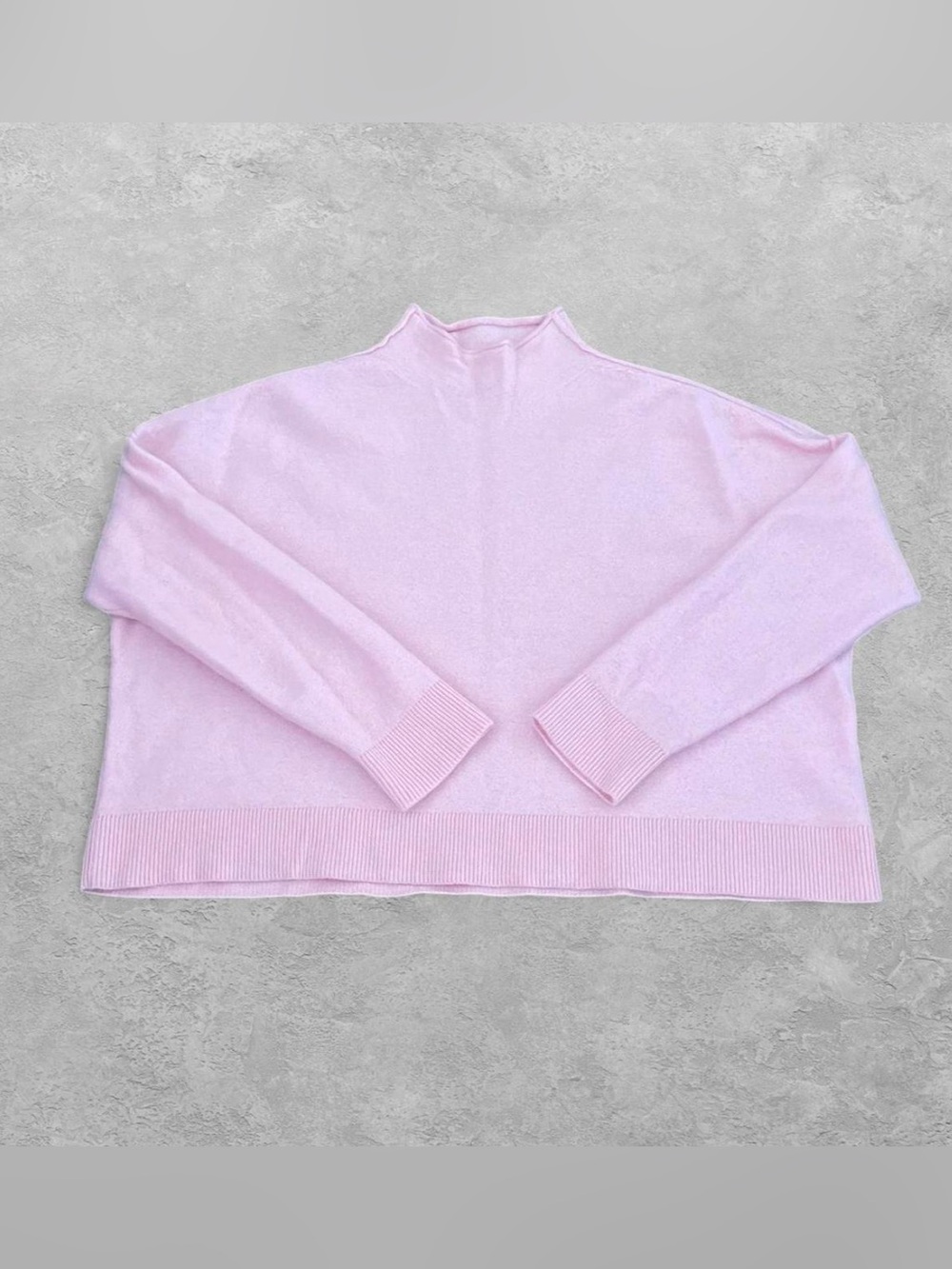 Anthropologie Pilcro Alani Cashmere Mock Neck Sweater M Pink Coquette